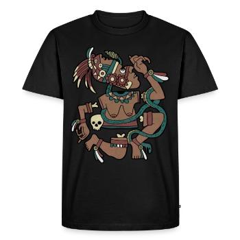 Coyolxauhqui Aztec Goddess Moon Goddess Maya Inca - Men's Premium Organic T-Shirt - black - Front - Nico (187cm)