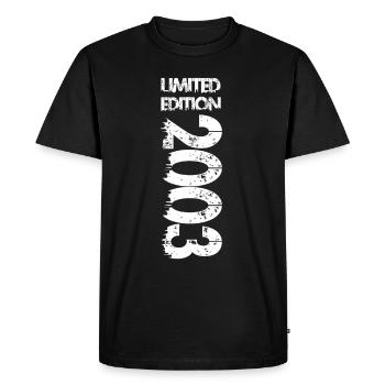 Édition limitée 2003 - T-shirt Premium bio Homme - noir - Devant - Nico (187cm)