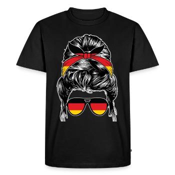 Allemand Allemand Allemagne - T-shirt Premium bio Homme - noir - Devant - Nico (187cm)