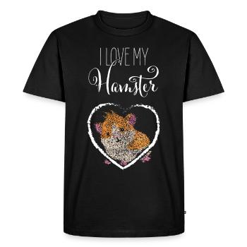 Hamster love Hamster lovers - Men's Premium Organic T-Shirt - black - Front - Nico (187cm)