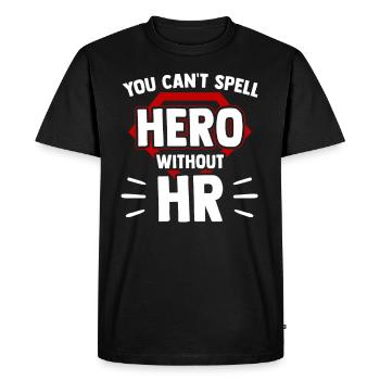 Héros que vous ne pouvez pas épeler sans le personnel d’orthographe Hr - T-shirt Premium bio Homme - noir - Devant - Nico (187cm)