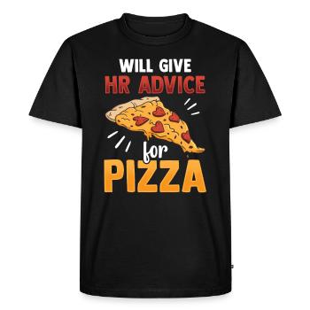 Donnez vos conseils pour pizza Ressources humaines personnelles - T-shirt Premium bio Homme - noir - Devant - Nico (187cm)