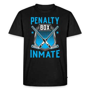 Banc de pénalité de hockey sur glace Joueur de hockey sur glace Boîte de pénalité - T-shirt Premium bio Homme - noir - Devant - Nico (187cm)