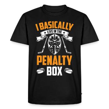 Banc de pénalité de hockey sur glace Joueur de hockey sur glace Boîte de pénalité - T-shirt Premium bio Homme - noir - Devant - Nico (187cm)