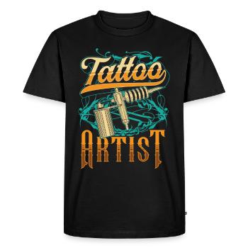 Tattoo Artist Tattoo Tattoo Tattoo Studio - Men's Premium Organic T-Shirt - black - Front - Nico (187cm)