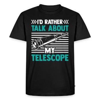 Je préfère parler de mon télescope - T-shirt Premium bio Homme - noir - Devant - Nico (187cm)
