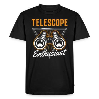 Telescope Enthusiast Universe Stars Space - Men's Premium Organic T-Shirt - black - Front - Nico (187cm)