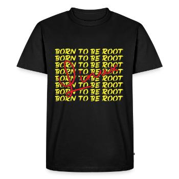Né pour être root Linux Nerd et Geek - T-shirt Premium bio Homme - noir - Devant - Nico (187cm)