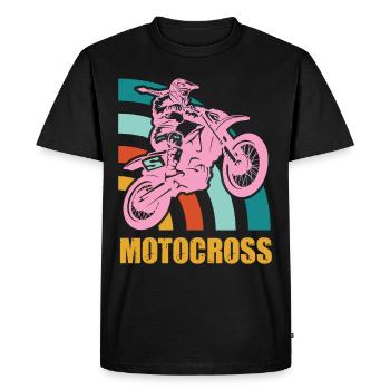 Motocross Moto Moto Moteur - T-shirt Premium bio Homme - noir - Devant - Nico (187cm)