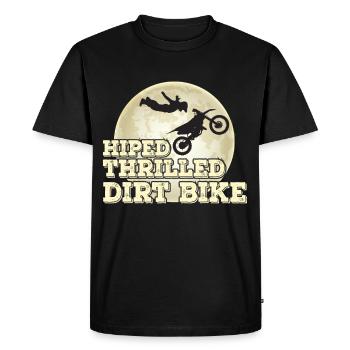 Vélo Lune Moto Motocross Tout-Terrain - T-shirt Premium bio Homme - noir - Devant - Nico (187cm)