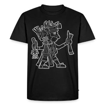 Ahuiateteo Aztec god Maya Inca Toltecs - Men's Premium Organic T-Shirt - black - Front - Nico (187cm)