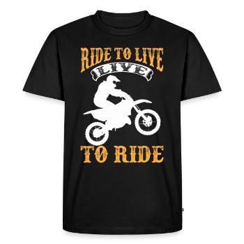 Motocross Ride Offroad Bike Moto Race - T-shirt Premium bio Homme - noir - Devant - Nico (187cm)
