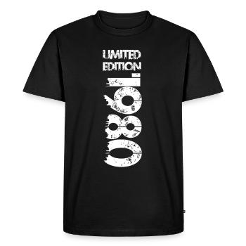 Édition limitée 1980 - T-shirt Premium bio Homme - noir - Devant - Nico (187cm)