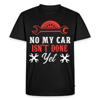 No My car is not finished yet Mechanic - Men's Premium Organic T-Shirt - black - Front - Nico (187cm)
