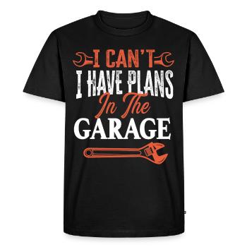 I can't I have plans in the garage profession - Men's Premium Organic T-Shirt - black - Front - Nico (187cm)