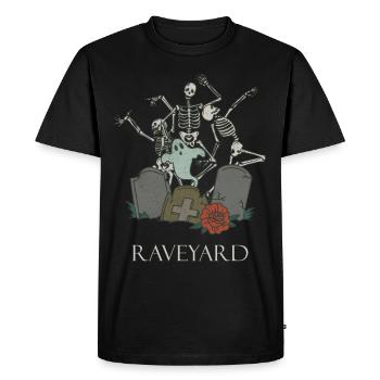 Drôle de squelette Raving Rave Heavy Metal Goth - T-shirt Premium bio Homme - noir - Devant - Nico (187cm)
