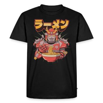 Cyborg Robot Ramen Noodles Cyber Punk Cyber - T-shirt Premium bio Homme - noir - Devant - Nico (187cm)