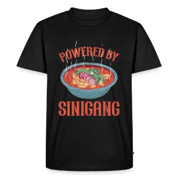 Powered by Sinigang Filipino Food Pinay - Men's Premium Organic T-Shirt - black - Front - Nico (187cm)