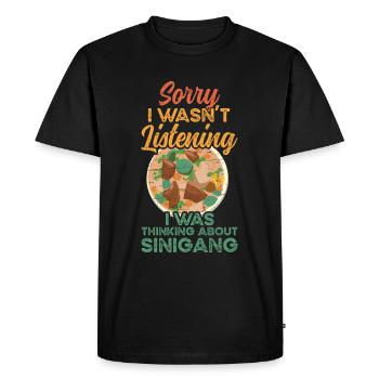 I thought of Sinigang Filipino Food Soup - Men's Premium Organic T-Shirt - black - Front - Nico (187cm)
