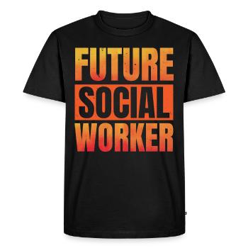 Futur travailleur social Emploi Profession Bien-être social - T-shirt Premium bio Homme - noir - Devant - Nico (187cm)