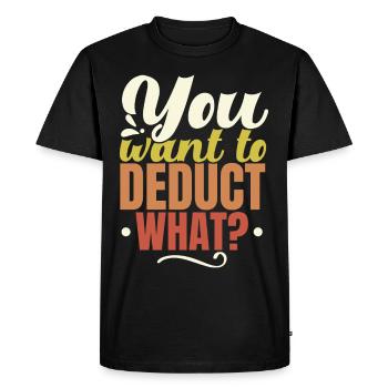Vous voulez vendre quelque chose Consultant CPA Comptable - T-shirt Premium bio Homme - noir - Devant - Nico (187cm)