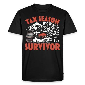 Saison des impôts Survival Artist Conseiller fiscal CPA - T-shirt Premium bio Homme - noir - Devant - Nico (187cm)