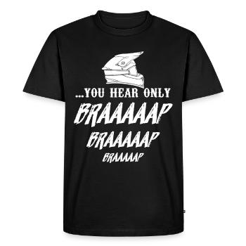 Braap Motocross Motorcycle Offroad Bike - Men's Premium Organic T-Shirt - black - Front - Nico (187cm)