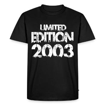 Édition limitée 2003 - T-shirt Premium bio Homme - noir - Devant - Nico (187cm)