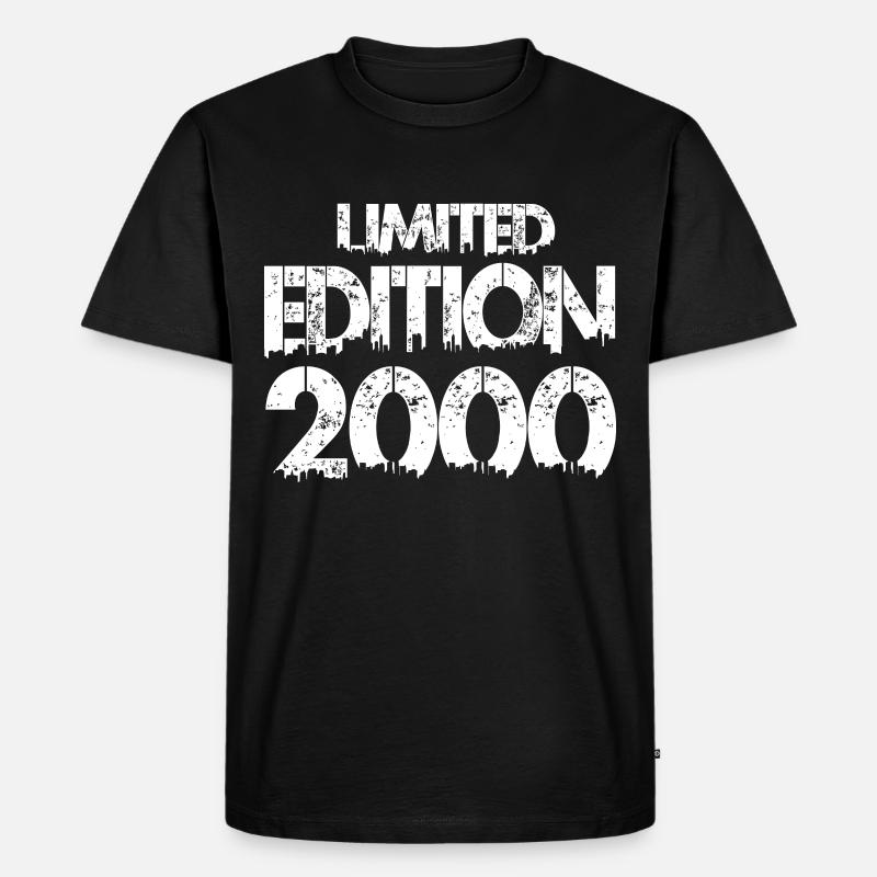 Limited Edition 2000 - Männer Premium Bio T-Shirt - Schwarz