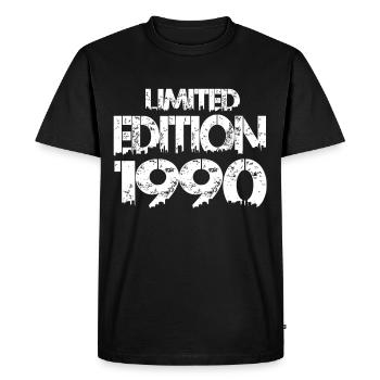 Limited Edition 1990 - Men's Premium Organic T-Shirt - black - Front - Nico (187cm)