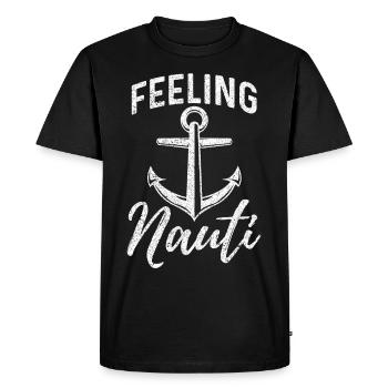 Drôle de marin plaisancier à - T-shirt Premium bio Homme - noir - Devant - Nico (187cm)