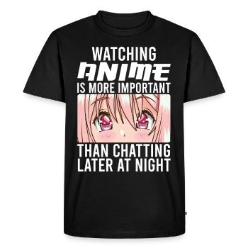 Anime Fille Manga - T-shirt Premium bio Homme - noir - Devant - Nico (187cm)
