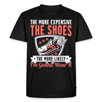Collectionneur de chaussures Collectionneur de chaussures Amateur de baskets - T-shirt Premium bio Homme - noir - Devant - Nico (187cm)