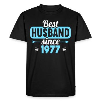 Meilleure femme Meilleur mari depuis 1977 - T-shirt Premium bio Homme - noir - Devant - Nico (187cm)