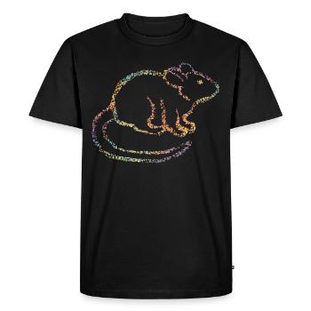 Rat Domestic rat Wandering rat Rat breeder - Men's Premium Organic T-Shirt - black - Front - Nico (187cm)