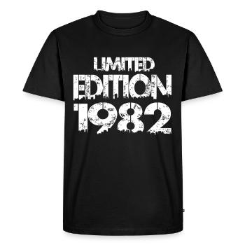 Limited Edition 1982 - Men's Premium Organic T-Shirt - black - Front - Nico (187cm)