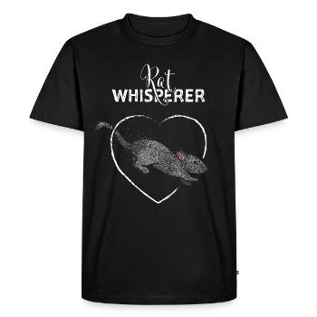 Rat Whisperer Rat Owner Rat Lover - Men's Premium Organic T-Shirt - black - Front - Nico (187cm)