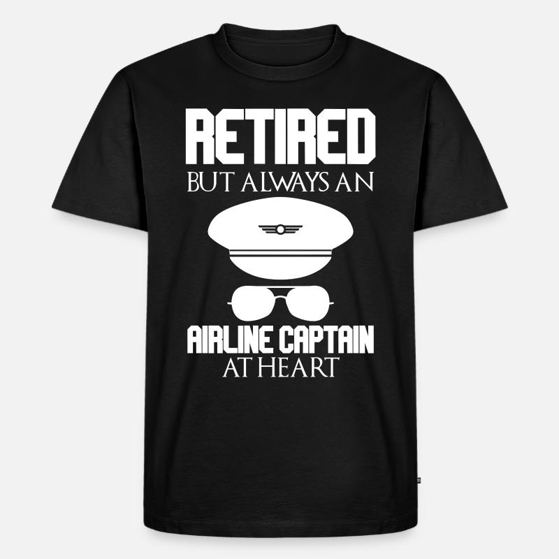 Pilot im Ruhestand - Männer Premium Bio T-Shirt - Schwarz