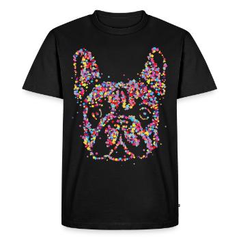 Français Bulldog Frechie Chien Maman - T-shirt Premium bio Homme - noir - Devant - Nico (187cm)