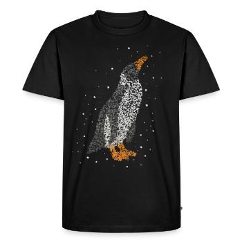 Pingouin Empereur Pingouin Oiseaux de mer Zoo Animaux Pingouins - T-shirt Premium bio Homme - noir - Devant - Nico (187cm)