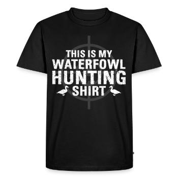 Fun waterfowl hunting - Men's Premium Organic T-Shirt - black - Front - Nico (187cm)