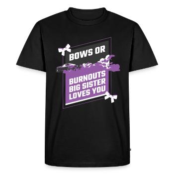 Burnouts Or Bows Gender Reveal Party - T-shirt Premium bio Homme - noir - Devant - Nico (187cm)