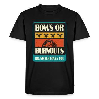 Burnouts Or Bows Gender Reveal Party - T-shirt Premium bio Homme - noir - Devant - Nico (187cm)