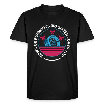 Burnouts Or Bows Gender Reveal Party - T-shirt Premium bio Homme - noir - Devant - Nico (187cm)