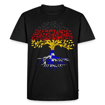 Roots Tree Germany Greece - Men's Premium Organic T-Shirt - black - Front - Nico (187cm)