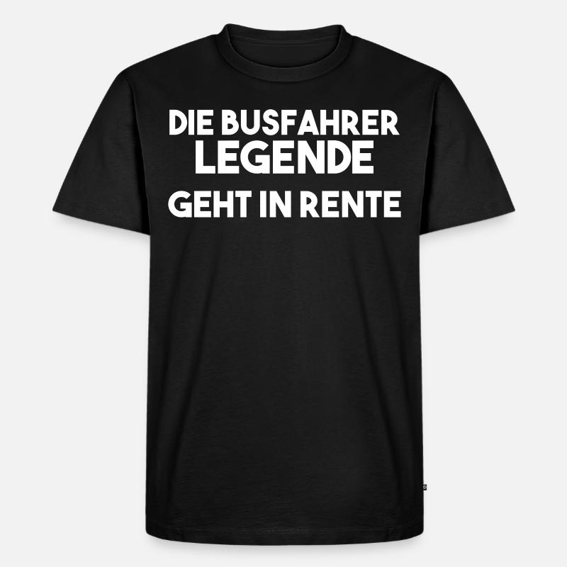 Busfahrer Spruch - Männer Premium Bio T-Shirt - Schwarz