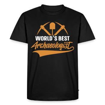 Best Archaeologist Artifact Funny Archaeology - Men's Premium Organic T-Shirt - black - Front - Nico (187cm)
