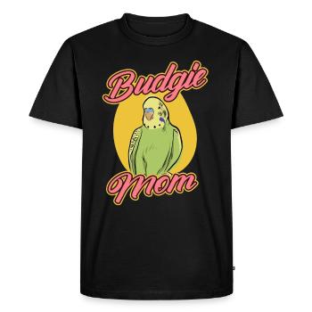 Budgerigar Mama Parrot Bird Budgie - Men's Premium Organic T-Shirt - black - Front - Nico (187cm)