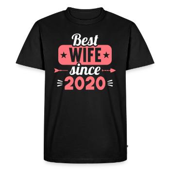 Meilleure femme Meilleur mari depuis 2020 - T-shirt Premium bio Homme - noir - Devant - Nico (187cm)