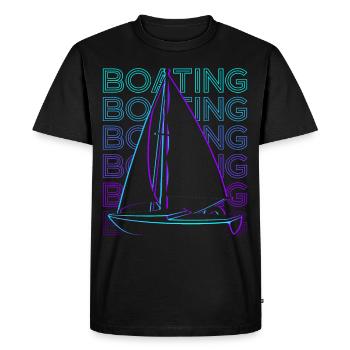 Bateau Voilier Rétro Cadeau - T-shirt Premium bio Homme - noir - Devant - Nico (187cm)